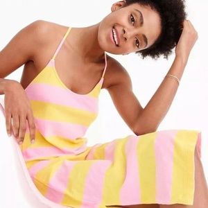 J.Crew Strappy Pink/Yellow Knit Midi Dress SZ XS